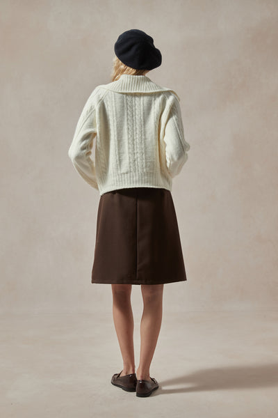 Helena Ivory Cable Knit Sweater