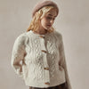 Voila Ivory Cardigan with Toggle