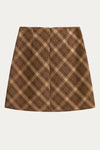 Ismene Khaki Plaid Skirt