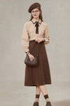 Edith Khaki Shirt With Bow