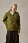 Bianca Olive Green Cardigan with Toggle Buttons