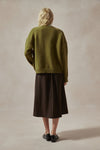 Bianca Olive Green Cardigan with Toggle Buttons