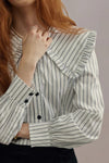 Leocadia Peter Pan Collar Stripe Blouse