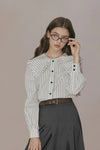 Leocadia Peter Pan Collar Stripe Blouse