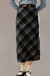 Soraya Plaid Gray Skirt