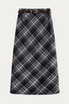 Soraya Plaid Gray Skirt