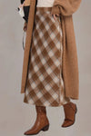 Farren Plaid Midi Skirt