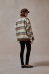 Ursula Plaid Wool Padded Jacket-DAStyle