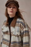 Ursula Plaid Wool Padded Jacket-DAStyle