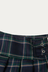 Galadriel Pleated Plaid Skirt Blue and Green