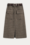 Damaris Plaid Staight Skirt