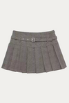 Marsh Plaid Mini Skirt Brown