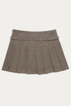 Marsh Plaid Mini Skirt Brown