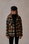 Tabitha Plaid Wool Padded Coat-DAStyle