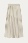 Isabella Long Pleated Knit Skirt