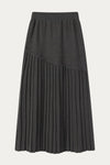 Isabella Long Pleated Knit Skirt