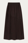 Isabella Long Pleated Knit Skirt