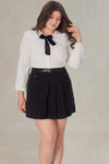 Lorraine Plus Size Blouse With Bow