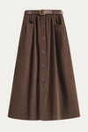 Esme Plus Size A-Line Corduroy Skirt