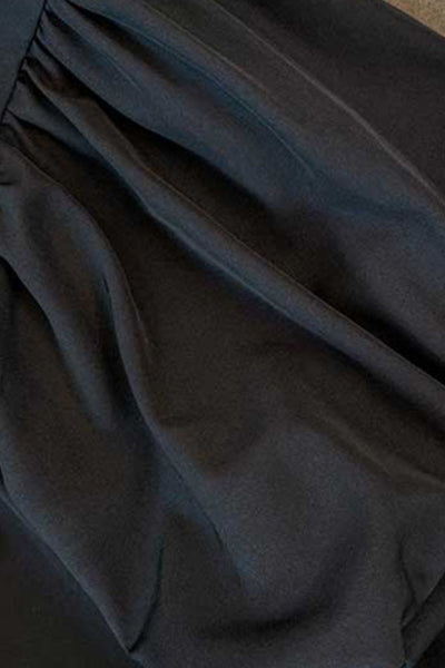Liora Plus Size Lantern Sleeves Black Blouse