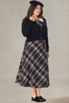 Lucille Plus Size Plaid Long Skirt