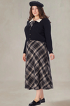 Lucille Plus Size Plaid Long Skirt