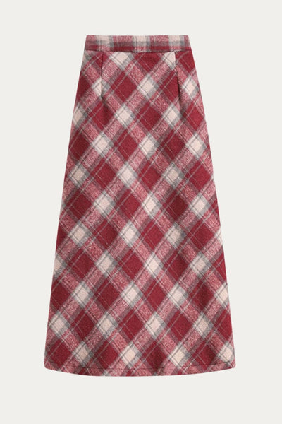 Galadriel Plus Size Plaid Midi Skirt