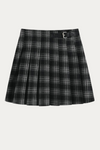 Elowen Plus Size Plaid Pleated Skirt