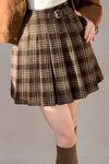 Elowen Plus Size Plaid Pleated Skirt