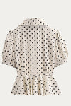 Leontine Plus Size Polka Dot Blouse