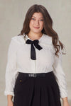 Lorraine Plus Size Blouse With Bow