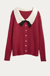 Kaia Plus Size Red Sweater with Bow