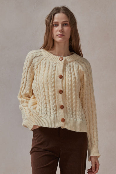 Seraphina Cream Cardigan - DAStyle