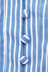 Beryl White Blue Striped Blouse