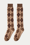 Women Argyle Knee Length Socks