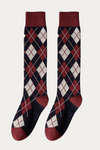 Women Argyle Knee Length Socks